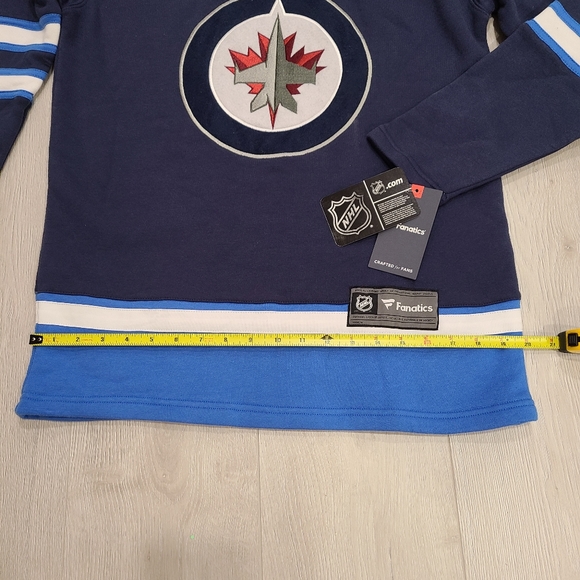 Winnipeg JETS NHL Fanatics Breakaway Lace Up Crew Pullover Sweatshirt - Picture 3 of 8